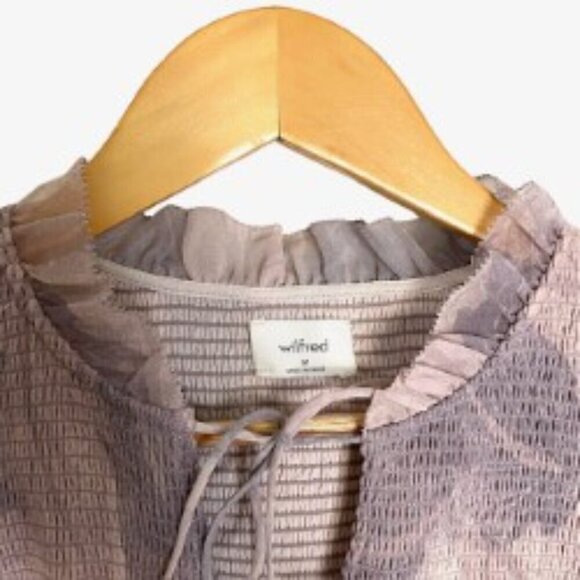 Wilfred Smocked Floral Blouse Medium - Picture 2 of 4